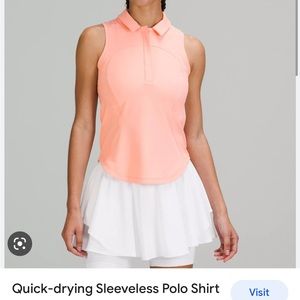 Lululemon Sleeveless Polo Dew Pink